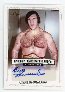 2014 Leaf Pop Century BRUNO SAMMARTINO AUTO WWF Hall of Fame - Picture 1 of 1