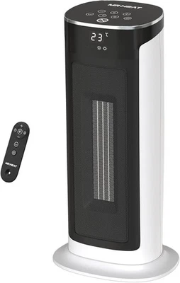 2000W Electric Tower Heater Oscillating Fan with Thermostat Remote & Timer - Image 1 of 4