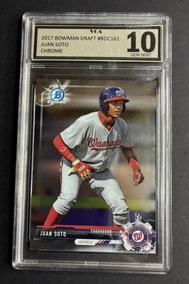 Bowman Chrome Draft 2017 Juan Soto RC calificado VGA 10 novato Foto 1 de 2
