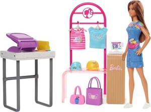 Barbie Coffret Boutique Créations avec Portant, Hauts, Chapeaux, Sacs À Main... - Imagen 1 de 7