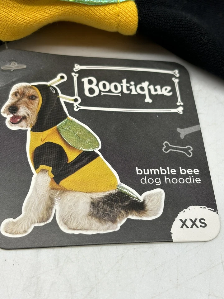 "Boutique Perro Gato Halloween Disfraz Abejorro Sudadera con Capucha XXS 9-11"" Nuevo" Foto 1 de 4