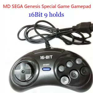 Brandnew 16-bit SEGA Genesis & Megadrive Controller Handle 6 Button Gamepad - Picture 1 of 4