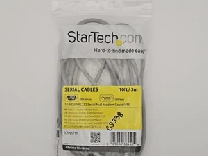 Null modem Cable StarTech.com 3m Gray DB9 RS232 Serial  - 10ft/3m M/F (GS338) - Picture 1 of 2