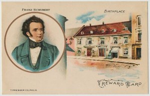 Franz Schubert - T. Presser Co. Music Reward Card