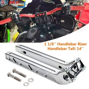 Club Style 1-1/8" Handlebar Riser Pullback For Harley Softail Dyna Sportster XL - Picture 1 of 12