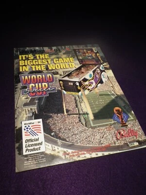 Bally World Cup Soccer 94 Pinball Machine Flyer  - Image 1 of 3