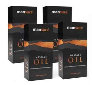 4 X ManSure Grow Long Massage Oil For Men Bigger Size & Better Performance - Picture 1 of 4