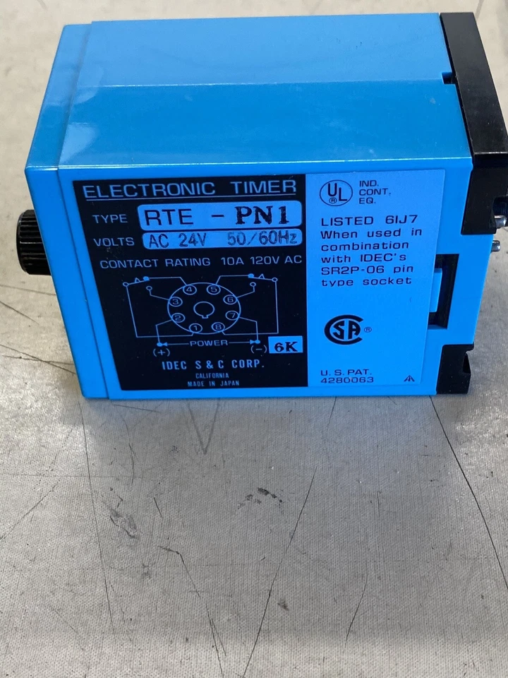 РЕЛЕ СИНХРОНИЗАЦИИ IDEC RTE-PN1 120 В ПЕРЕМЕННОГО ТОКА 120 В ПЕРЕМЕННОГО ТОКА 8 КОНТАКТОВ 1 СЕК 10 МИН - Изображение 1 из 4