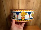 Vintage child's toy drum c.1950's made by GSW Canada  circus graphics