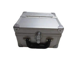 Sephora Professional Cosmetic Makeup Box Silver Black Lining 5 Compartments - Picture 1 of 6