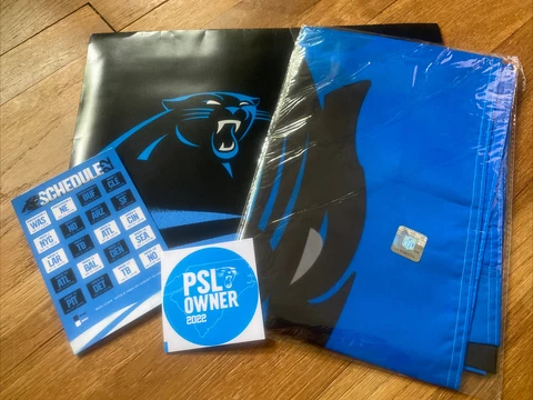 Carolina Panthers Football PSL Owners Flag 2022 Schedule Magnet & Sticker Cover