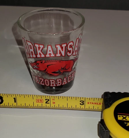 ARKANSAS RAZORBACKS SHOT GLASS  ~ 2  5/16" TALL Cover