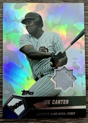 Joe Carter 2004 Topps Game Used Worn Uniform Jersey Patch Swatch Relic Card #JCA - Image 1 of 2