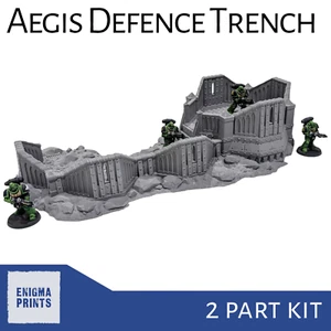Militarum Defence Line #1 - 28 mm stampa 3D imperiale da tavolo dispersione terreno - Foto 1 di 7