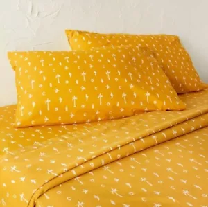 Lenzuolo con angoli separati extra lunghi extra lunghi Icona Giallo - Design Opalhouse - Foto 1 di 2