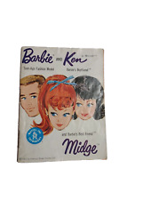Mattel 1962  Barbie Midge Ken Teen-Age Fashion Model white Booklet Vintage