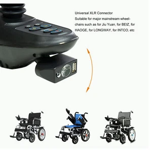 Electric Wheelchair Light 3 Pin XLR Head USB Charging Adjustable Angle LED Power - Picture 1 of 12