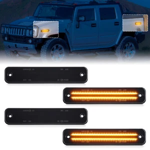 Luces de señal de giro LED marcador lateral delantero trasero de 2 filas para 03-09 Hummer H2 - Imagen 1 de 8