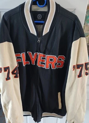 Vintage G-III Carl Banks 1974-75 Philadelphia Flyers 2x Stanley Cup Jacket XXL - Image 1 of 4