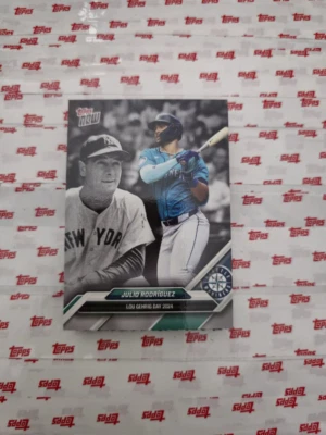 2024 Topps Now Lou Gehrig Day #LGD-14 Julio Rodriguez Seattle Mariners - Image 1 of 2