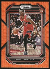 2022-23 Panini Prizm Prizms Orange Wave #265 Christian Koloko /60