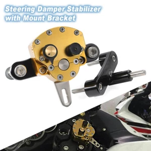 For SUZUKI GSX1300R HAYABUSA 08-20 Steering Damper Stabilizer with Mount Bracket - Picture 1 of 21