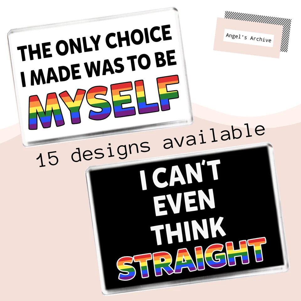 PRIDE QUOTES ✳ LGBT GAY RIGHTS RAINBOW✳ 15 DESIGNS ✳ FRIDGE MAGNET ✳SUPPORT GIFT