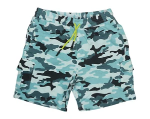 Eleven Paris Terry Cotton Drawstring Waist Men's Camo Sweat Shorts M NWT Blue - Picture 1 of 1