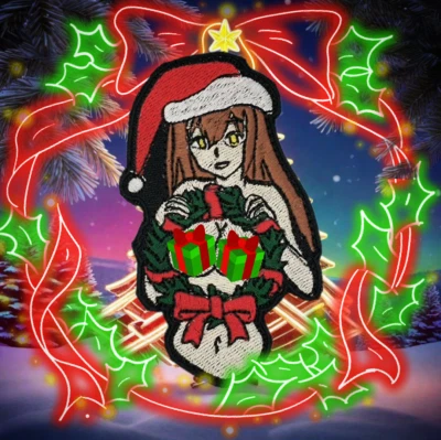 NSFW boobie wreath patch - Image 1 of 4