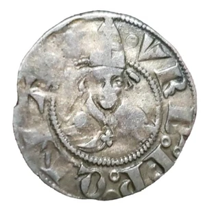 Pope Urban V AR Bolognino Romano. Rome mint, 1362-1370 AD. Papal State. Rare - Picture 1 of 2