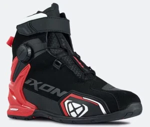 Ixon Bull 2 Waterproof Motorcycle Trainers Boots Short Urban Style Red No Lace - Picture 1 of 3