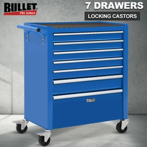 BULLET Pro 7 Drawer Tool Box Cabinet Trolley Storage Garage Organiser Toolbox - Picture 1 of 9