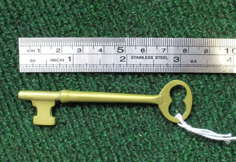 3 1/4" BRASS BIT KEY BLANK - PERFECT for OLD LOCKS (33221) Cover