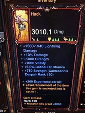 DIABLO 3 PRIMAL ANCIENT HACK PATCH 2.6 LEGENDARY 1 HANDED AXE XBOX ONE SOFTCORE