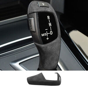 For BMW 3 4 Series GT 2013-2019 Grey Suede Gear Shift Knob Shifter Lever Trim