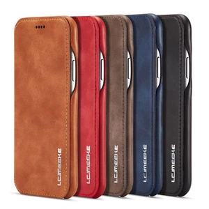 Ultra Slim Leather Wallet Flip Stand Case Apple iPhone 13/12/Pro/X/XS MAX 8 PLUS - Picture 1 of 30