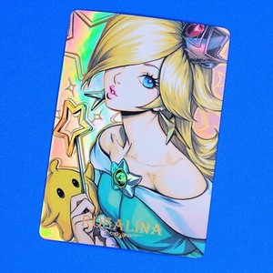 Super Mario Galaxy Rosalina Rainbow Foil Holographic Character Figure Art Card