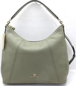 NWT MICHAEL KORS Sienna Pebbled Leather Lg Convertible Shoulder/Hobo Dusty Sage - Picture 1 of 6
