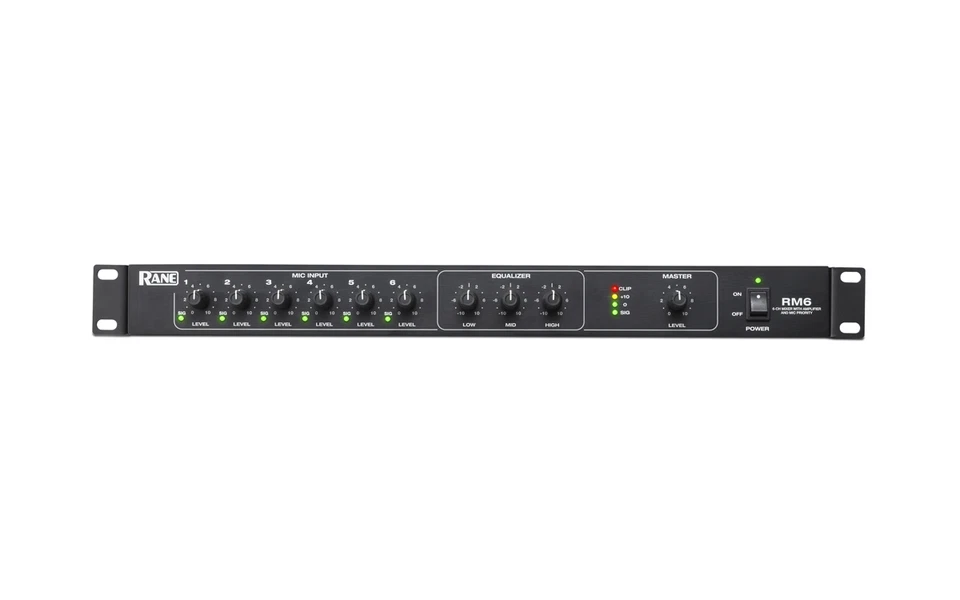 Rane RM6 6-Channel Mixer with Single-Channel 120W Power Amplifier - Image 1 of 3