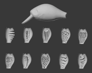 wLure plástico duro plantilla 3D señuelo de pesca cebo de manivela cuerpo en blanco UPC564 - Imagen 1 de 7