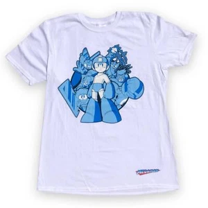 Mega Man Capcom Official T-Shirt - Retro Gaming Graphic, White Cotton Tee - Picture 1 of 3