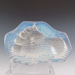 Unusual Opalescent Art Glass Footprint Bowl / Ashtray - Picture 1 of 9