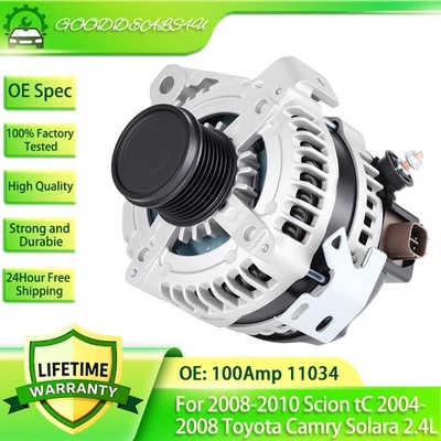 Alternator For Toyota Camry Solara 2.4L 2004 2005 2006 2007 2008 L4 2.4L 11034 Foto 1 de 4
