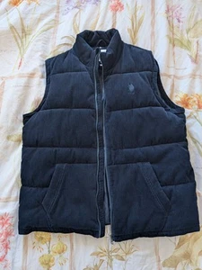 Us Polo Assn Navy Corduroy Gilet Vest XL - Picture 1 of 3
