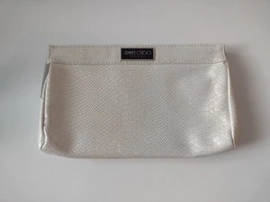 JIMMY CHOO COSMETIC CLUTCH/POUCH BAG PREOWNED MEDIUM OFF WHITE - Picture 1 of 5