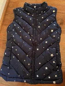 Gap Kids Puffer Vest, Blue Silver Stars Size L - Picture 1 of 5
