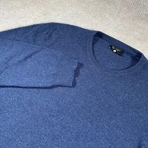 Club Room Luxury Cashmere Crew Neck Sweater Mens Size XXL Navy Blue Pullover - Picture 1 of 7