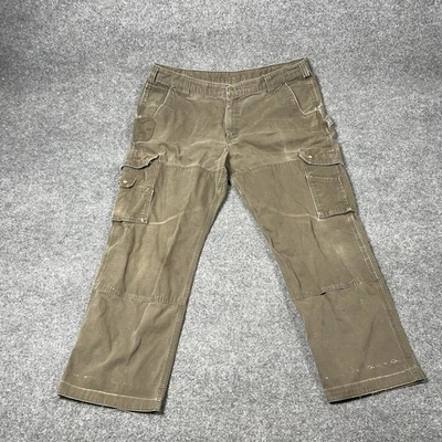 Pantalones Carhartt Para Hombre 42x30 Marrón B342 Calce Relajado Ripstop Carga Doble Rodilla Foto 1 de 4