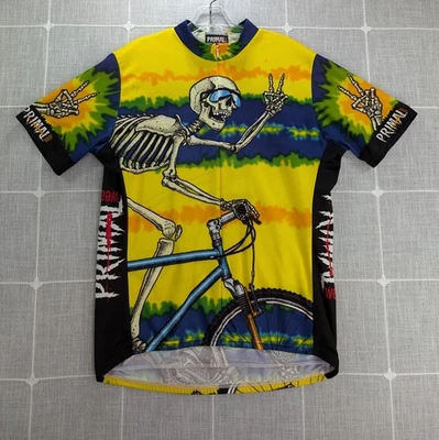 Vintage Primal Wear Skeleton Greatful Tread Dead Cycling Jersey Mens Size M/L - Image 1 of 4