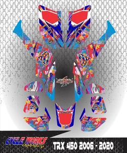 Honda TRX 450R TRX450 04 - 20 ATV SEMI CUSTOM GRAPHICS KIT DOTTED AUTISM - Picture 1 of 1